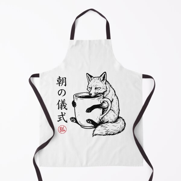 Item preview, Japanese Fox Morning Ritual Coffee Lover Art designed and sold by gunaone-design.