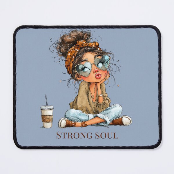 Item preview, Strong Soul Vintage Coffee Girl - Cozy & Healing Aesthetic designed and sold by Tania|Palabras que abrazan el alma .