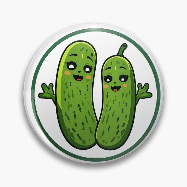 Item preview, Funny Pickle Couple Cute Kawaii Pickles Cartoon Food Lover Gift designed and sold by Basma Designs | Retro, Kawaii Shirts & Stickers.