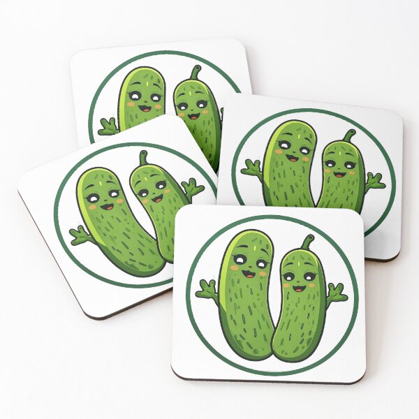 Item preview, Funny Pickle Couple Cute Kawaii Pickles Cartoon Food Lover Gift designed and sold by Basma Designs | Retro, Kawaii Shirts & Stickers.