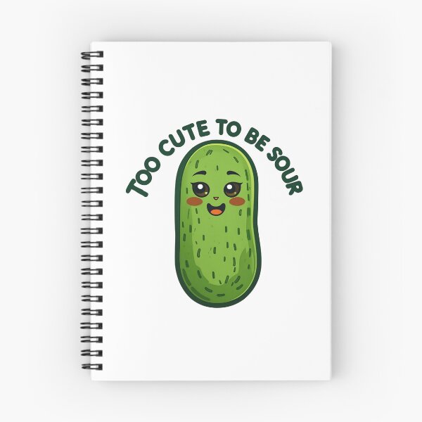 Item preview, Too Cute To Be Sour Funny Pickle Pun Shirt designed and sold by Basma Designs | Retro, Kawaii Shirts & Stickers.