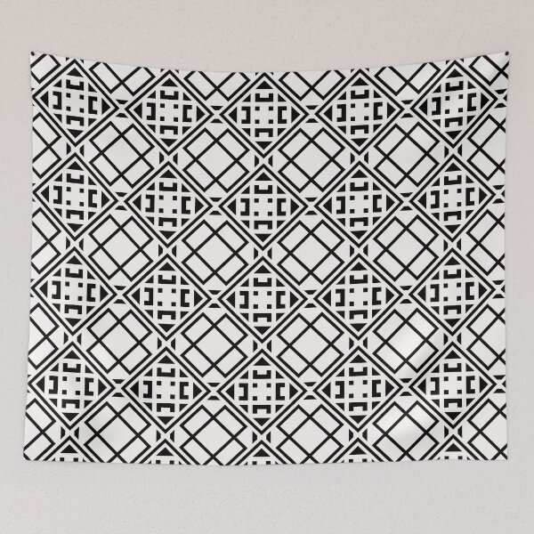 Item preview, Geometric Monochrome Pattern ADG P25.P01.101 designed and sold by Space & Care - Art Deco GeoMetrica.