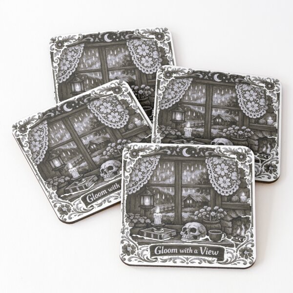 Item preview, Gloom With A View - Gothic Window & Skull designed and sold by Dragonmotor Media.