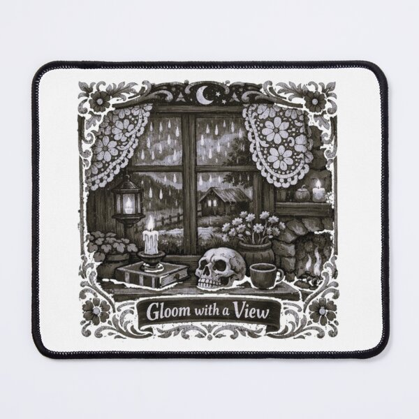 Item preview, Gloom With A View - Gothic Window & Skull designed and sold by dragonmotor7.