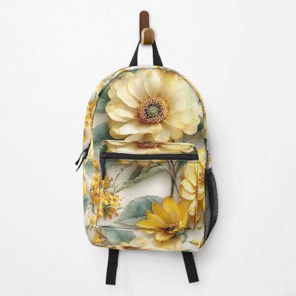 Item preview, Golden Saffron Bloom Sunny Botanical Meadow Pattern designed and sold by Nine Lives Studio.