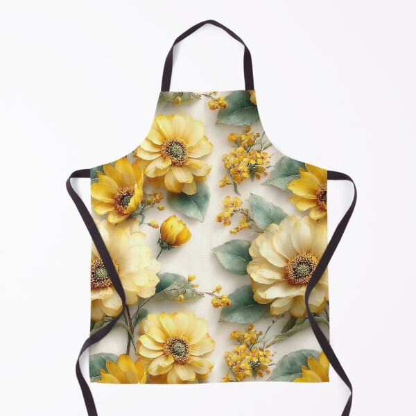 Item preview, Golden Saffron Bloom Sunny Botanical Meadow Pattern designed and sold by Nine Lives Studio.