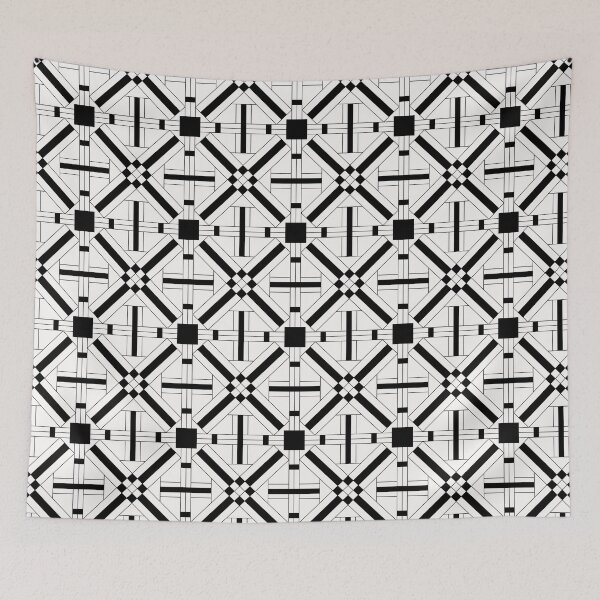 Item preview, Geometric Monochrome Pattern ADG P25.P01.103 designed and sold by Space & Care - Art Deco GeoMetrica.