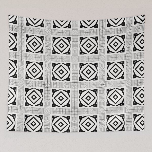 Item preview, Geometric Monochrome Pattern ADG P25.P01.104 designed and sold by Space & Care - Art Deco GeoMetrica.