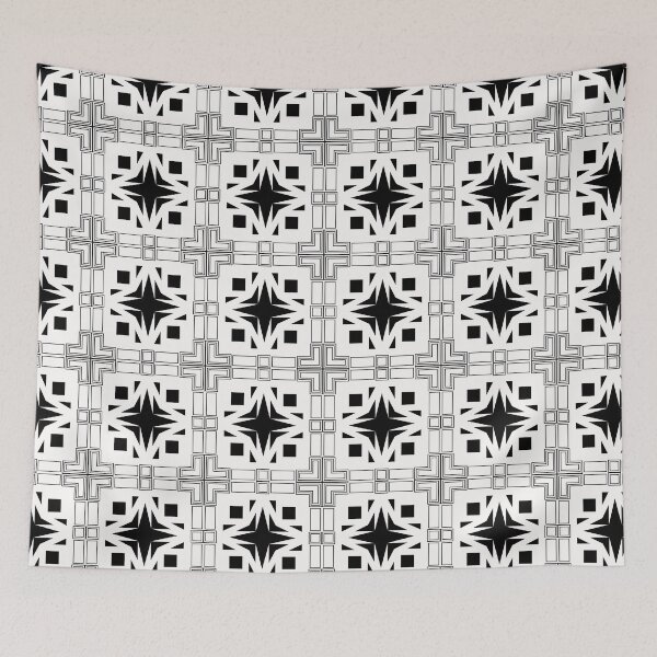 Item preview, Geometric Monochrome Pattern ADG P25.P01.105 designed and sold by Space & Care - Art Deco GeoMetrica.
