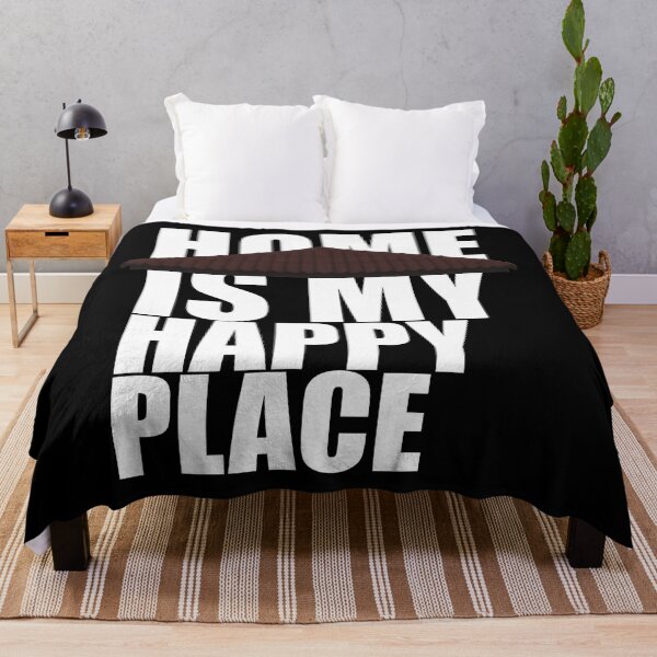 Item preview, Home Is My Happy Place - Minimalist Cozy Aesthetic Typography designed and sold by TheBllrule.