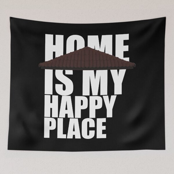 Item preview, Home Is My Happy Place - Minimalist Cozy Aesthetic Typography designed and sold by TheBllrule.