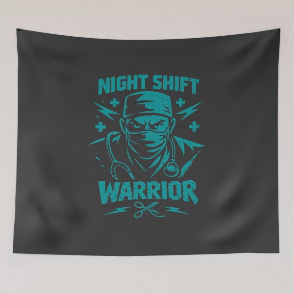 Item preview, Nurse Night Shift Warrior – Dark Graphic Nurse Hoodie, Nurse Week Gift designed and sold by KiwyStudio.