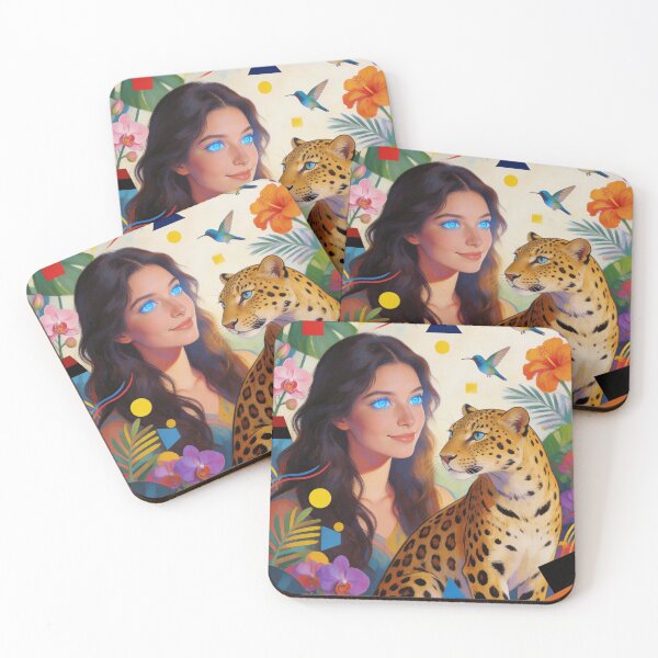 Item preview, A woman and a leopard. designed and sold by Natalia-Vlad.