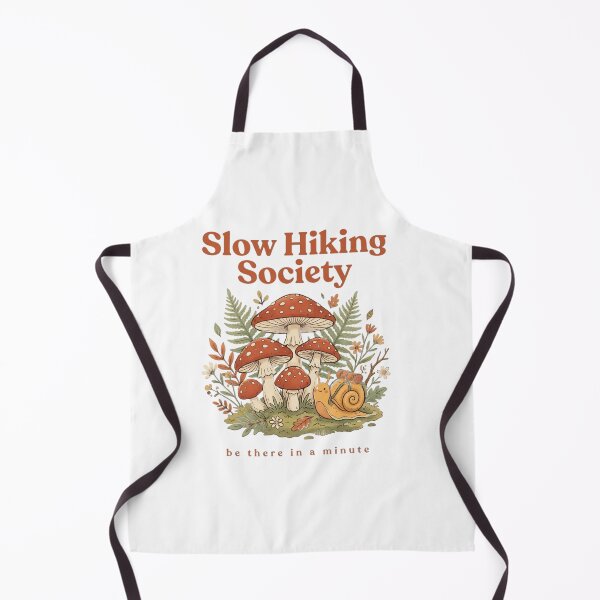 Aperçu de l'œuvre Slow Hiking Society Be There in a Minute, funny hiking lover gift, slow pace nature lover, snail hiking humor, snail forest vibe, chill outdoors gift créée et vendue par ANTHAR.
