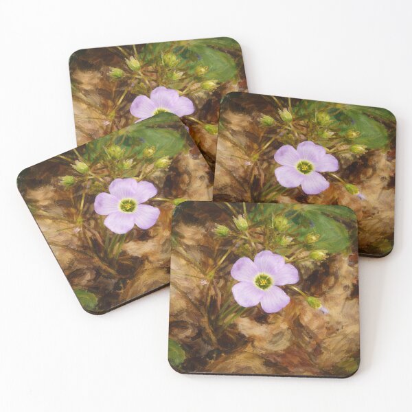 Item preview, Violet Wood Sorrel Digital Oil Painting - Botanical Art designed and sold by Blossom-Breeze.