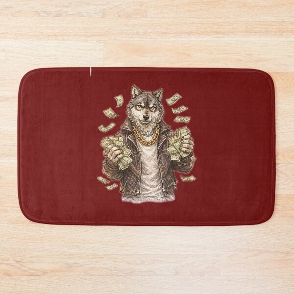 Item preview, Street Wolf Money Sticker – Hustle Wealth Alpha Animal Art designed and sold by Felixuss.
