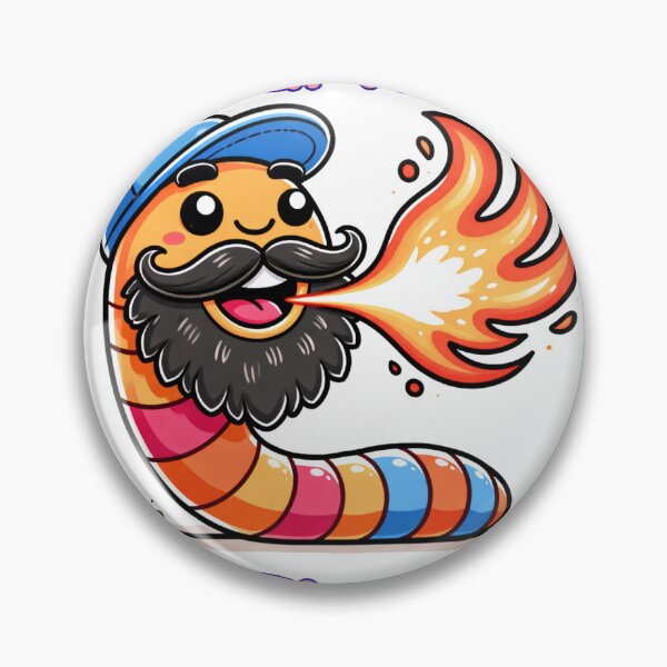 Item preview, I Survived the Fireworm Funny Fire Breathing Worm-Pink designed and sold by BeardedFireworm.