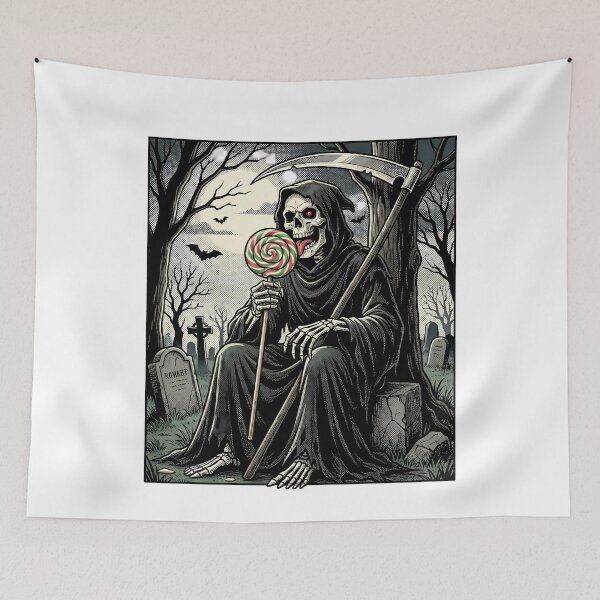 Item preview, Funny Grim Reaper Lollipop Graveyard Scene designed and sold by k3rstman1.