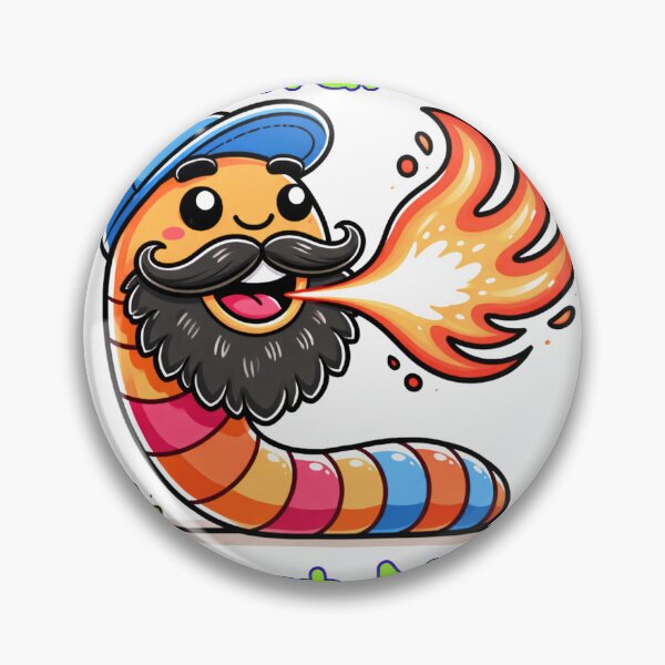 Item preview, Nature's Spiciest Noodle Funny Fire Breathing Worm-Neon Green designed and sold by BeardedFireworm.