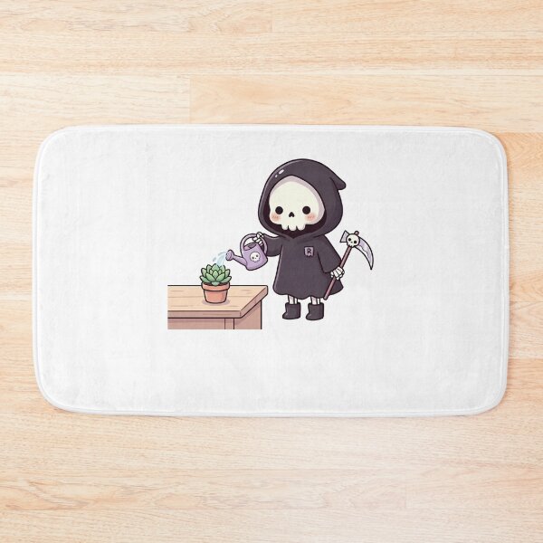 Item preview, Cute Kawaii Grim Reaper Watering Succulent Plant designed and sold by k3rstman1.