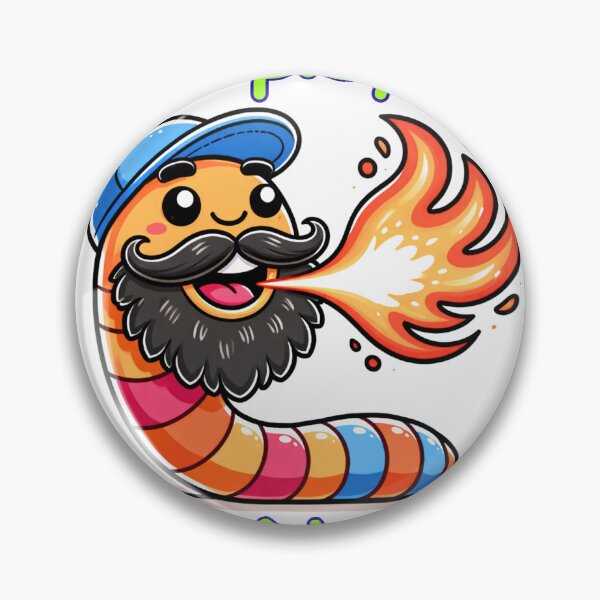 Item preview, Spicy Sea Noodle Funny Fire Breathing Worm-Neon Green designed and sold by BeardedFireworm.