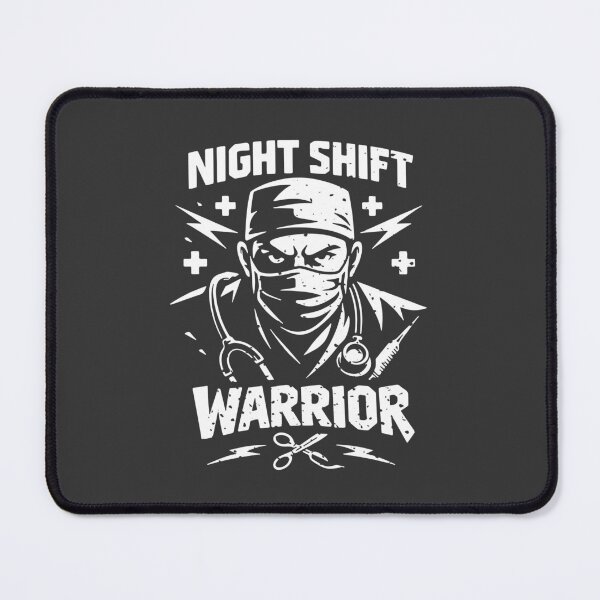 Item preview, Night Shift Warrior – Dark Graphic Nurse Hoodie, Nurse Week Gift designed and sold by KiwyStudio.