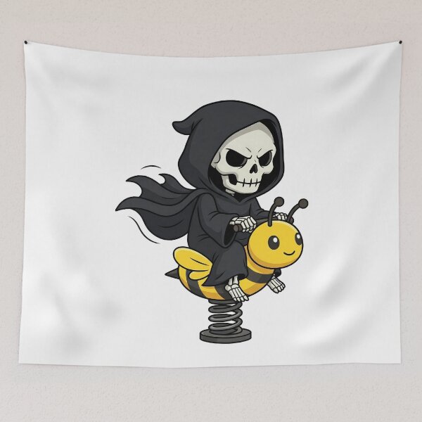 Item preview, Grim Reaper Riding Bumblebee Spring Rider designed and sold by k3rstman1.