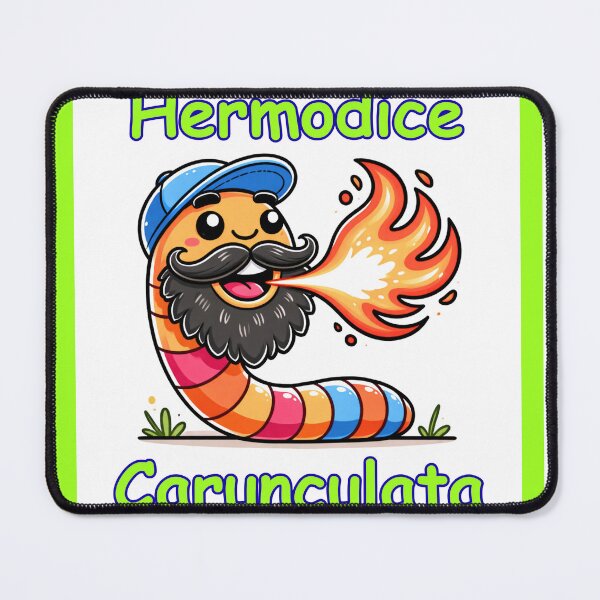 Item preview, Hermodice Carunculata Funny Fire Breathing Worm-Neon Green designed and sold by BeardedFireworm.