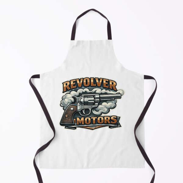 Item preview, Revolver Motors Vintage Badass Western Garage Logo designed and sold by SasquatchTrail.
