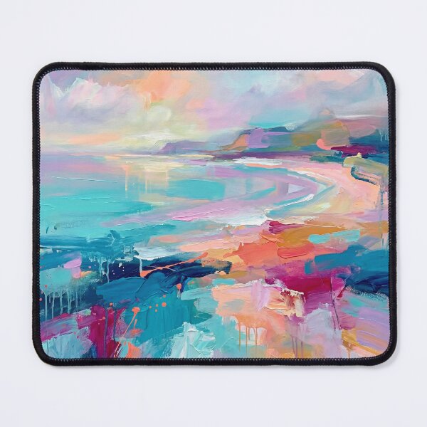 Item preview, Colourful Abstract Ballygally Beach Antrim Coast Art designed and sold by Printpix.