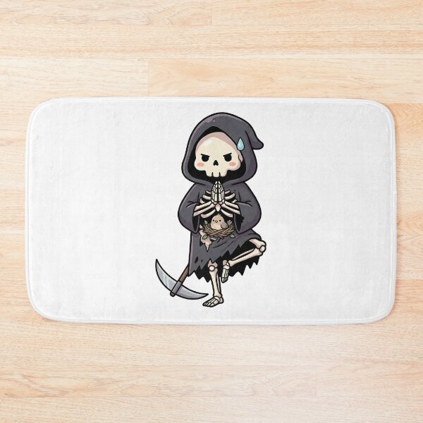 Item preview, Kawaii Grim Reaper Doing Yoga Tree Pose designed and sold by k3rstman1.