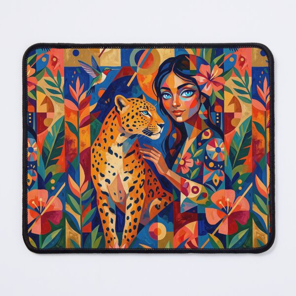 Item preview, A woman and a leopard. designed and sold by Natalia-Vlad.