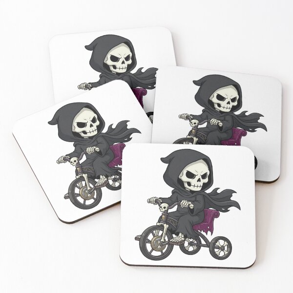 Item preview, Grim Reaper Skeleton Riding Tricycle Gothic Cartoon designed and sold by k3rstman1.