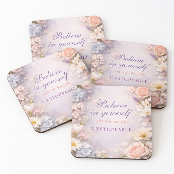 Item preview, Believe in Yourself Wall Art – Lavender Floral Motivational Quote Print, Elegant Feminine Decor designed and sold by Ned_Studio.