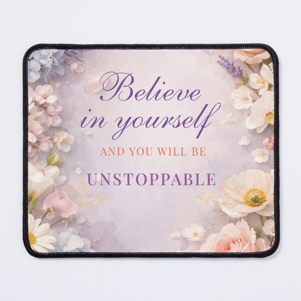 Item preview, Believe in Yourself Wall Art – Lavender Floral Motivational Quote Print, Elegant Feminine Decor designed and sold by Ned_Studio.