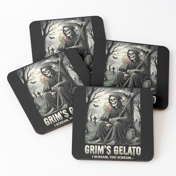 Item preview, Grims Gelato Funny Grim Reaper Ice Cream Halloween designed and sold by k3rstman1.