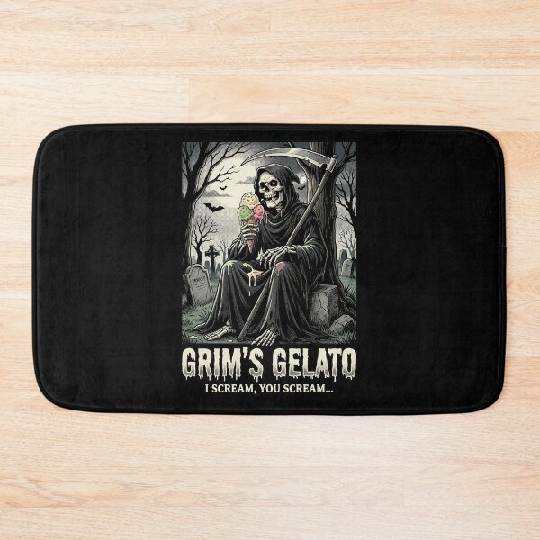 Item preview, Grims Gelato Funny Grim Reaper Ice Cream Halloween designed and sold by k3rstman1.
