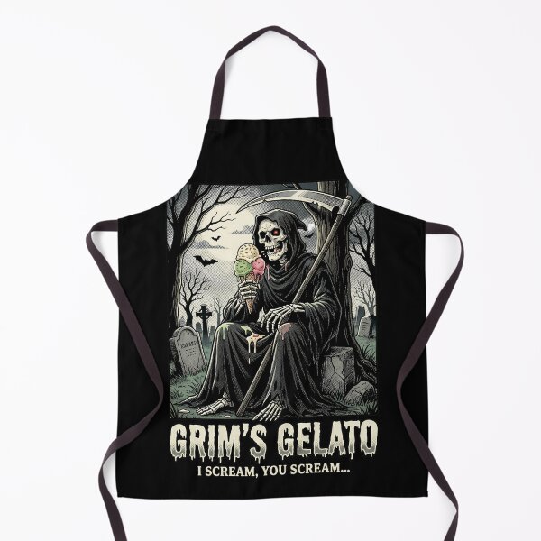 Item preview, Grims Gelato Funny Grim Reaper Ice Cream Halloween designed and sold by k3rstman1.