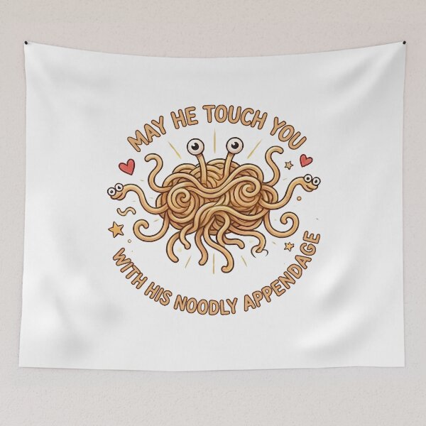 Item preview, Pastafarian Flying Spaghetti Monster Noodly Appendage Humor designed and sold by k3rstman1.