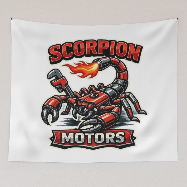 Item preview, Scorpion Motors Badass Mechanical Scorpion Exhaust Logo designed and sold by SasquatchTrail.