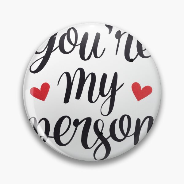Item preview, You're My Person - Romantic Black Script Quote with Red Hearts Sticker and T-Shirt designed and sold by wolfdesign01.