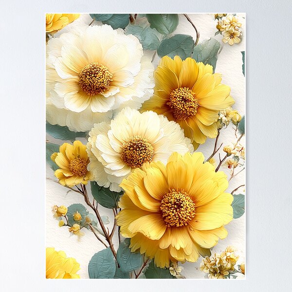 Item preview, Textured Golden Sunflower Meadow Pattern designed and sold by Nine Lives Studio.