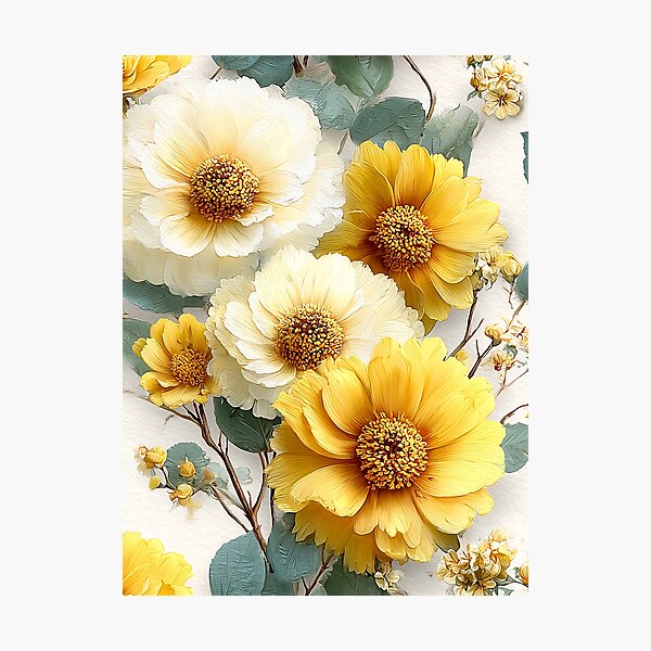 Item preview, Textured Golden Sunflower Meadow Pattern designed and sold by Nine Lives Studio.