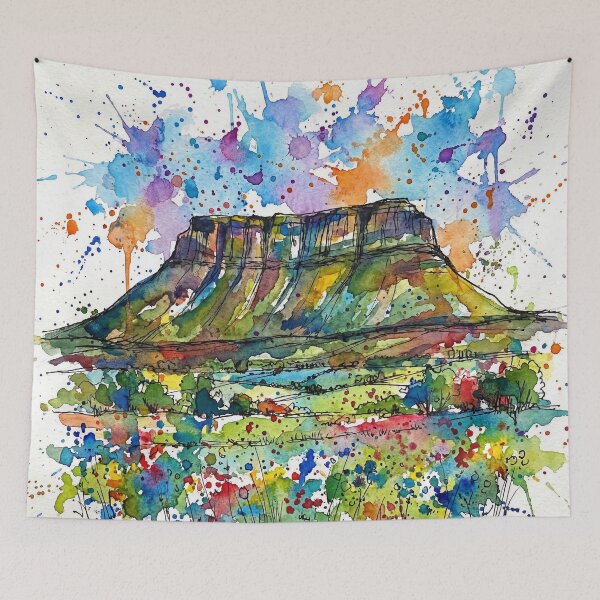 Item preview, Colourful Abstract Benbulben Sligo Landscape Art Print designed and sold by Printpix.