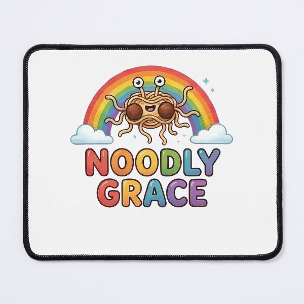 Item preview, Flying Spaghetti Monster Noodly Grace Rainbow Pastafarian designed and sold by k3rstman1.