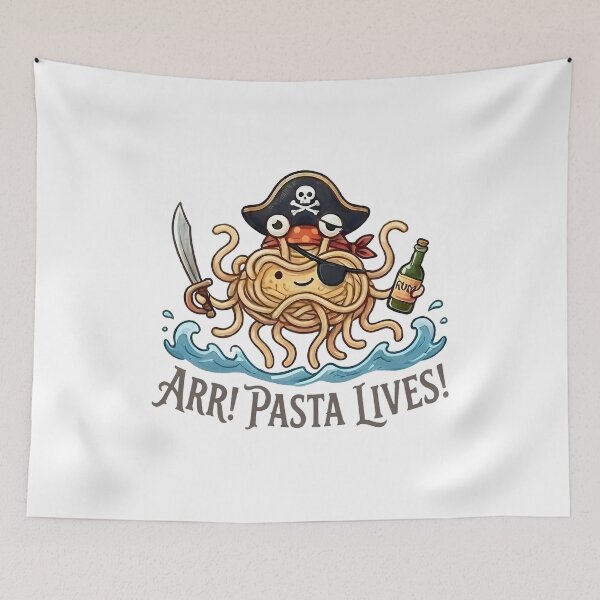 Item preview, Pirate Flying Spaghetti Monster Arr Pasta Lives designed and sold by k3rstman1.