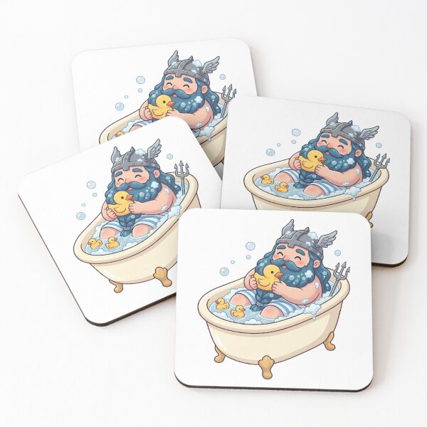 Item preview, Cute Greek God Poseidon Bathtub Bubbles Ducks designed and sold by k3rstman1.