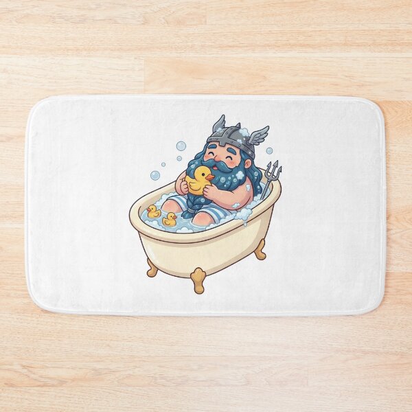 Item preview, Cute Greek God Poseidon Bathtub Bubbles Ducks designed and sold by k3rstman1.
