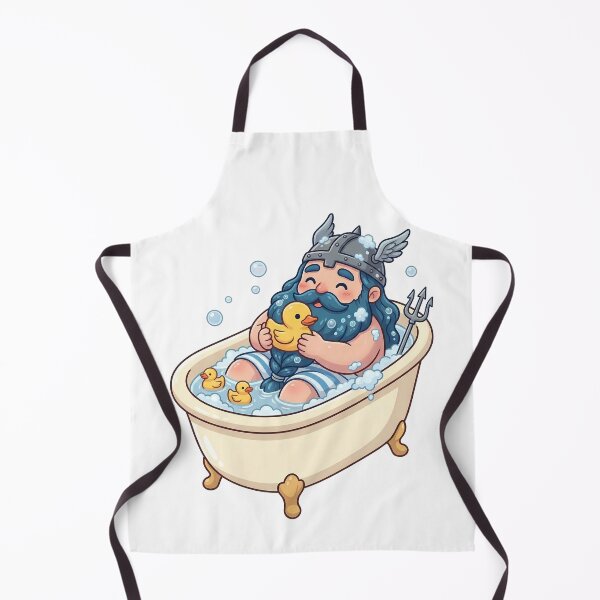 Item preview, Cute Greek God Poseidon Bathtub Bubbles Ducks designed and sold by k3rstman1.