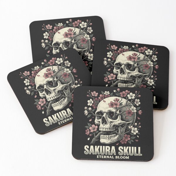 Item preview, Japanese Sakura Skull Floral Eternal Bloom designed and sold by k3rstman1.